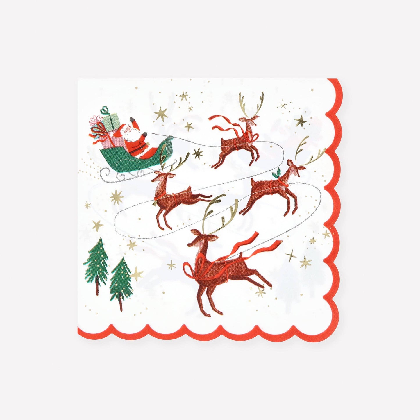 Santa, Sleigh & Reindeer Large Napkins - Marcel’s Culinary Experience
