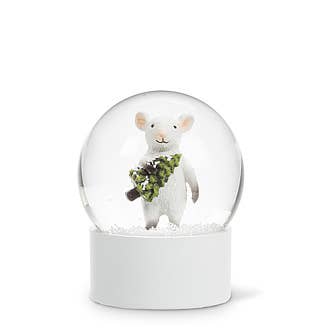 Mouse with Tree Snow Globe