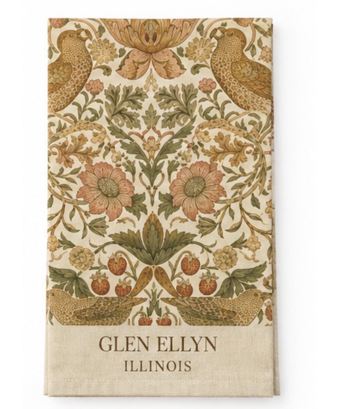 Custom Fall Pattern Tea Towel - Glen Ellyn