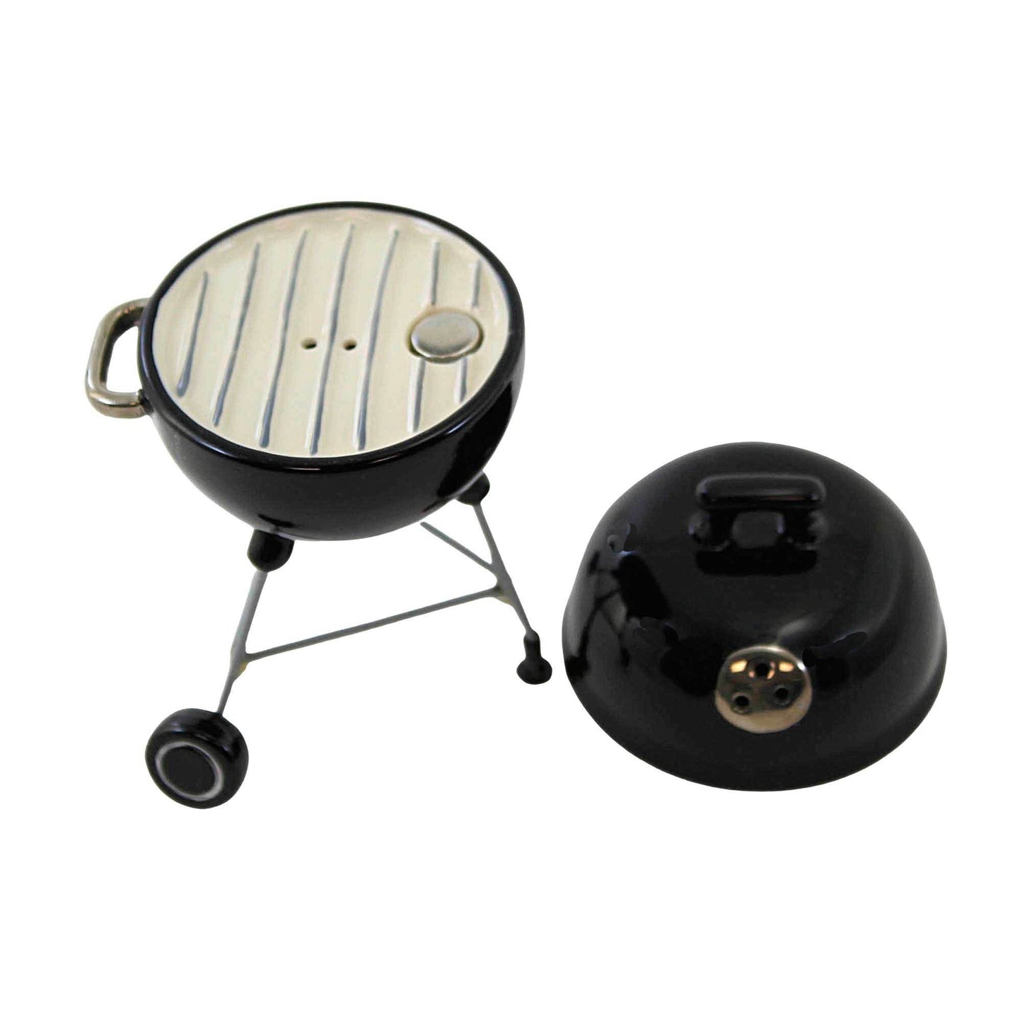 Black Barbeque Salt & Pepper Gift Box Ceramic 4