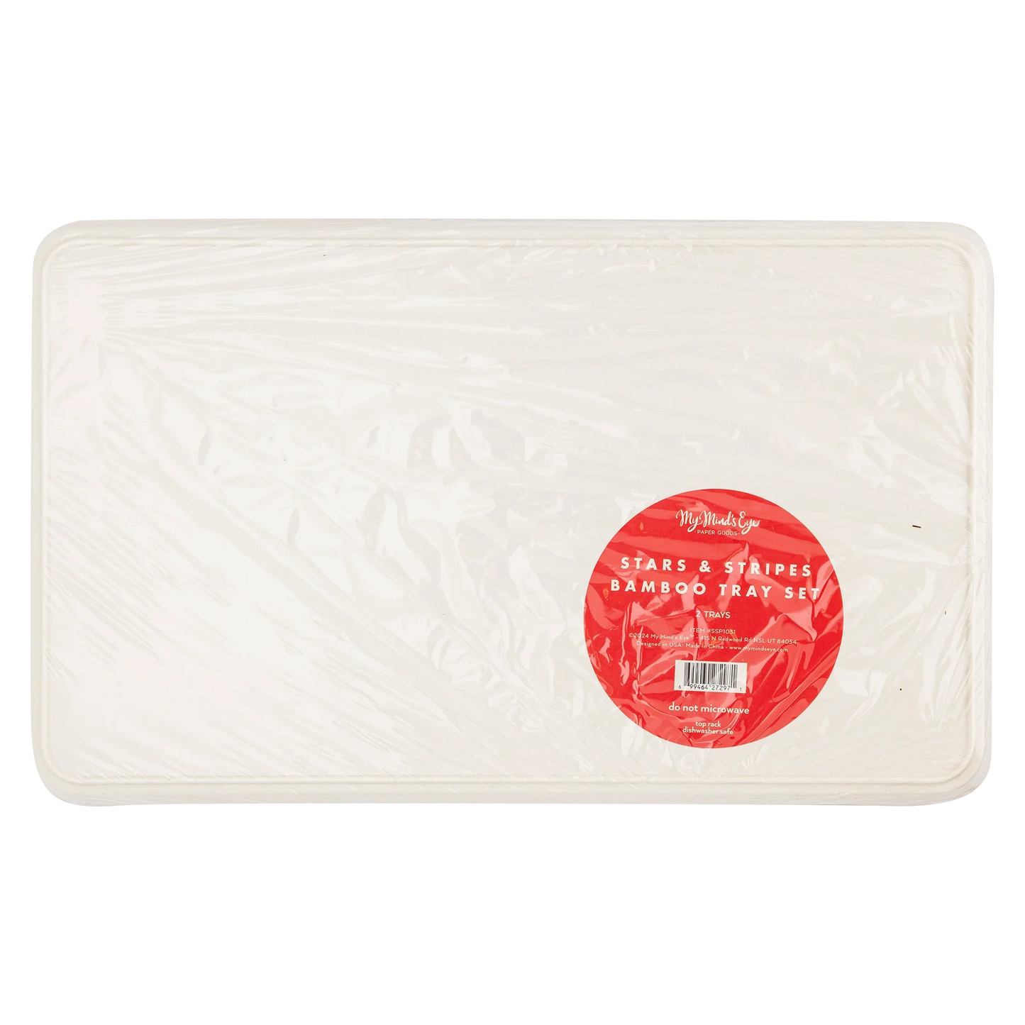 American Flag Stacked Reusable Bamboo Serving Tray Set - Marcel’s Culinary Experience