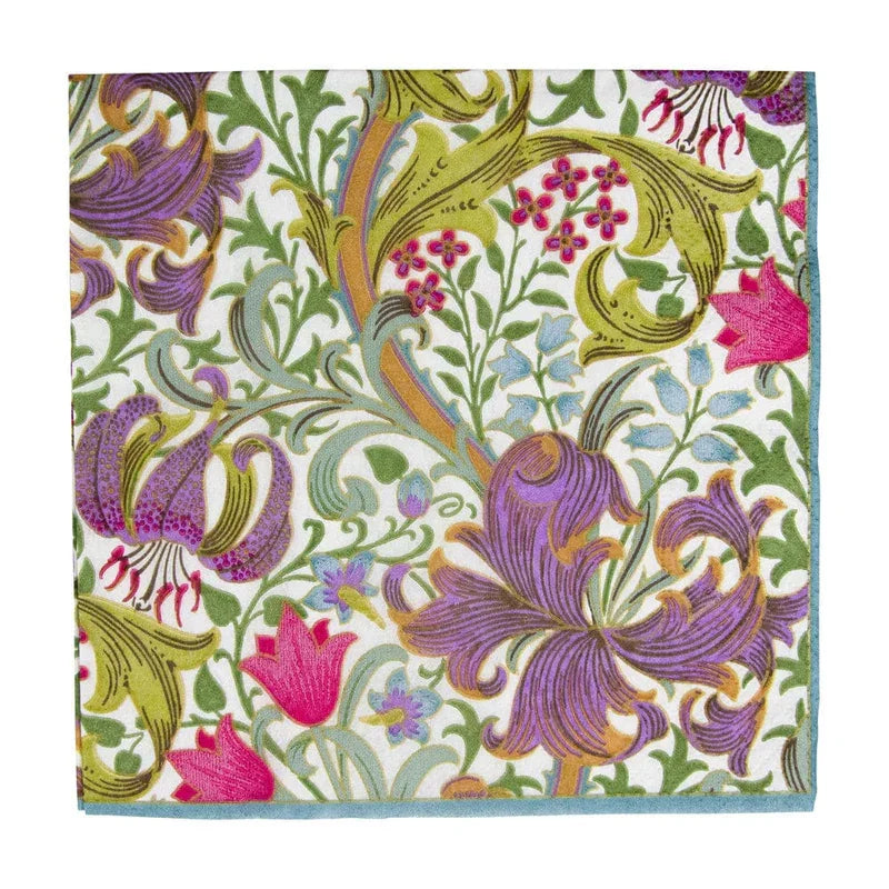 Caspari Golden Lily-Ivory Luncheon Napkins - Marcel’s Culinary Experience