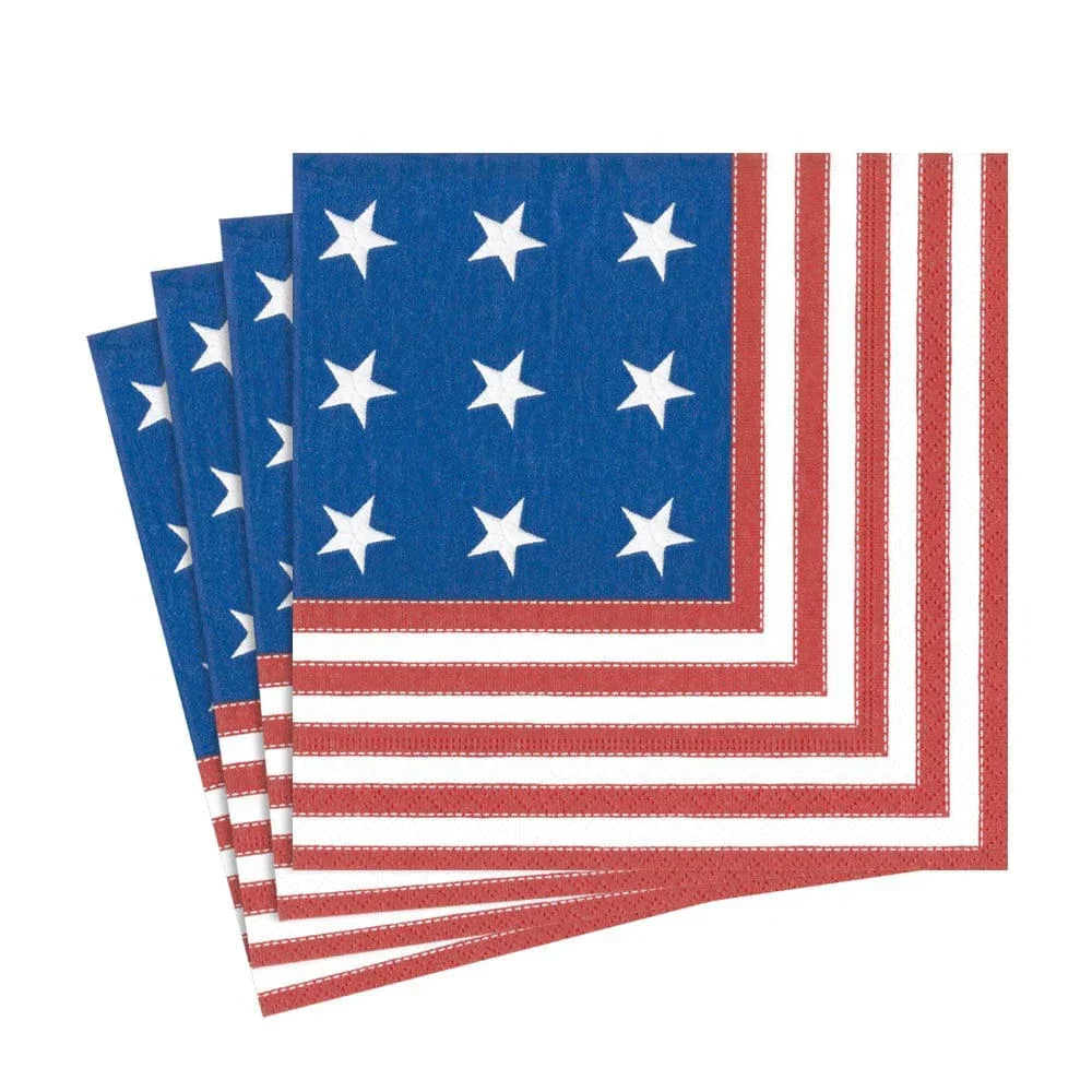 Caspari Star Spangled Paper Luncheon Napkins - Marcel’s Culinary Experience