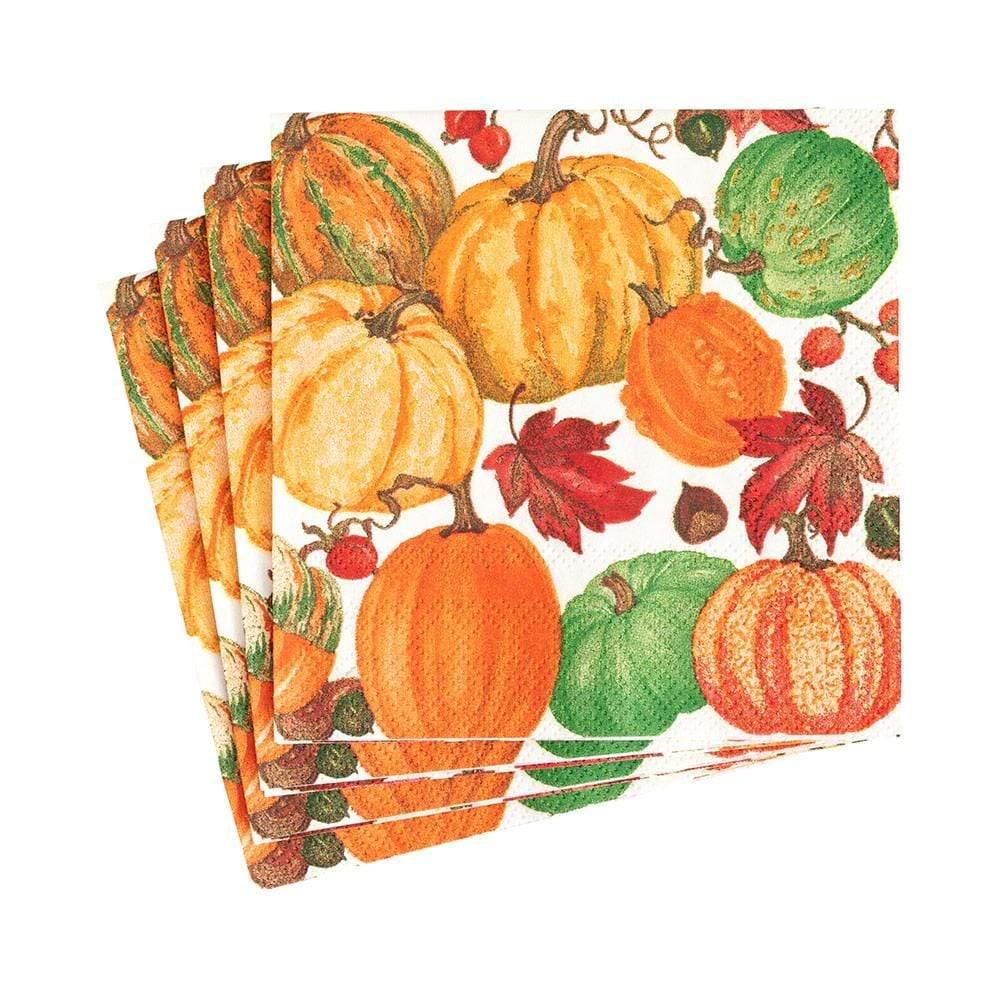 Pumpkin Field Paper Cocktail Napkins in White - 20 Per Package - Marcel’s Culinary Experience