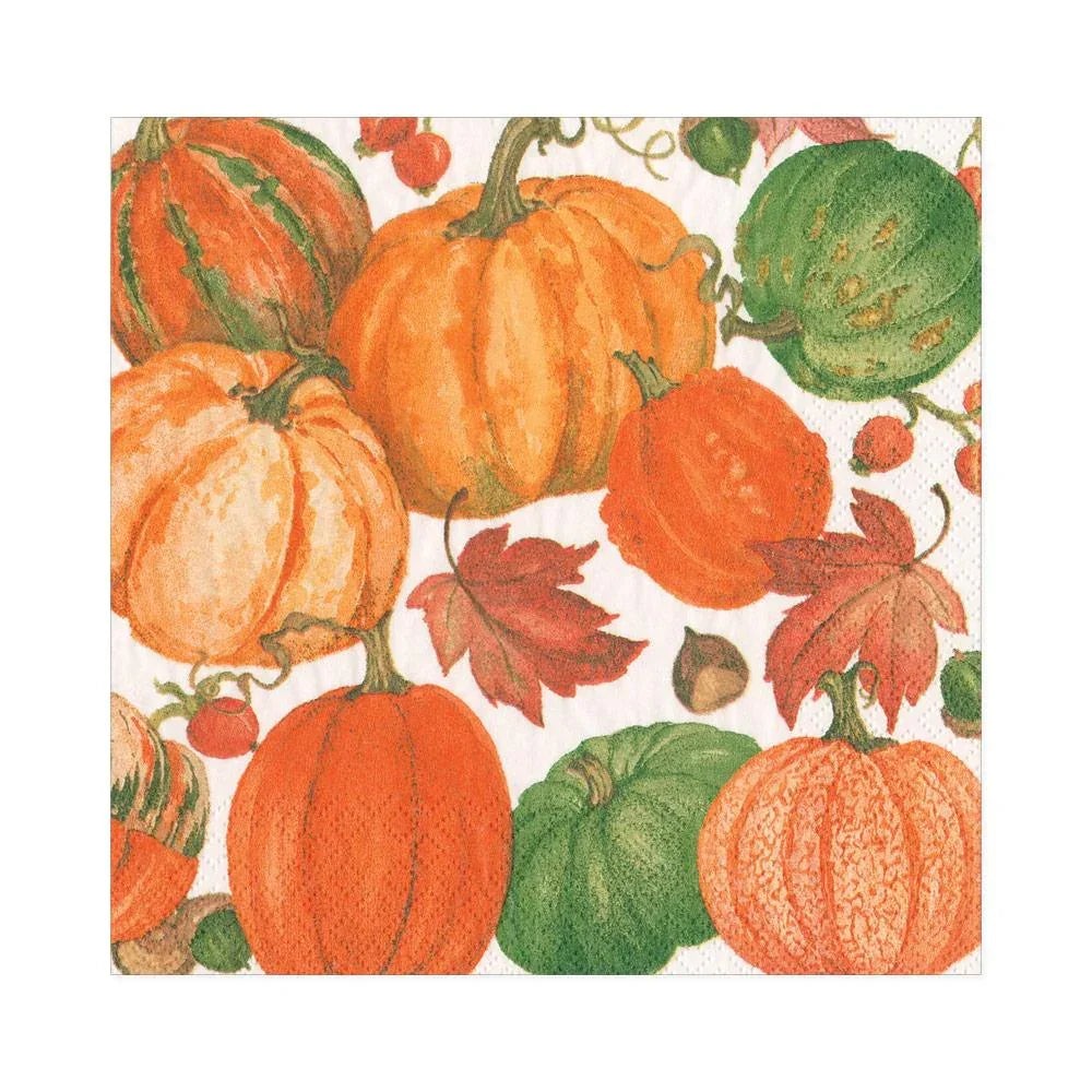 Pumpkin Field Paper Luncheon Napkins in White - 20 Per Package - Marcel’s Culinary Experience
