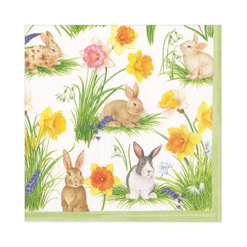Caspari Bunnies and Daffodils Paper Luncheon Napkins - Marcel’s Culinary Experience