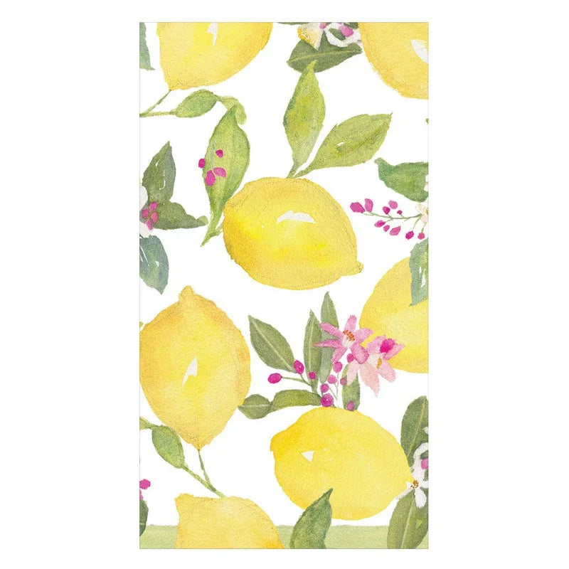 Caspari Limoncello Guest Towel Napkins - 15 Per Package - Marcel’s Culinary Experience