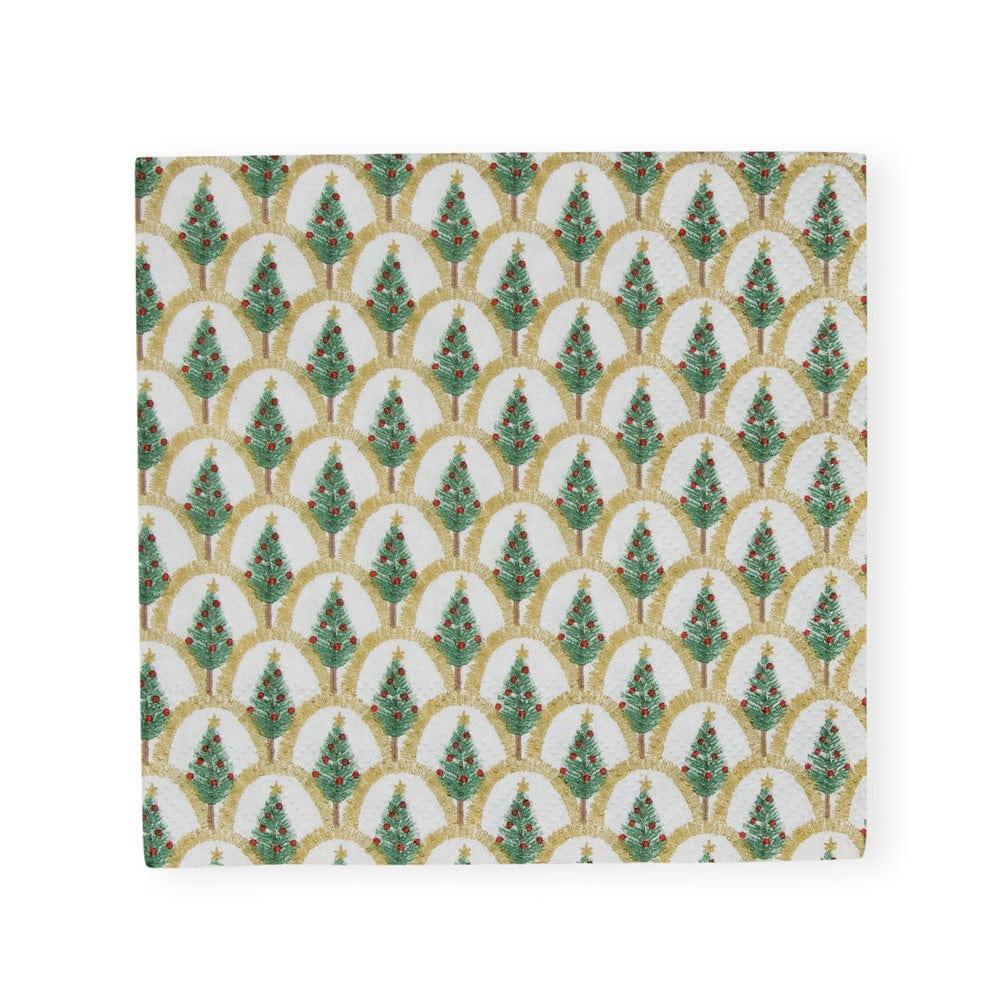Deco Christmas Gold Cocktail Napkins - 20 Per Package - Marcel’s Culinary Experience