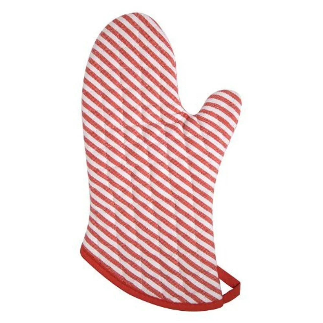 Superior Red Narrow Stripe Oven Mitt - Marcel’s Culinary Experience