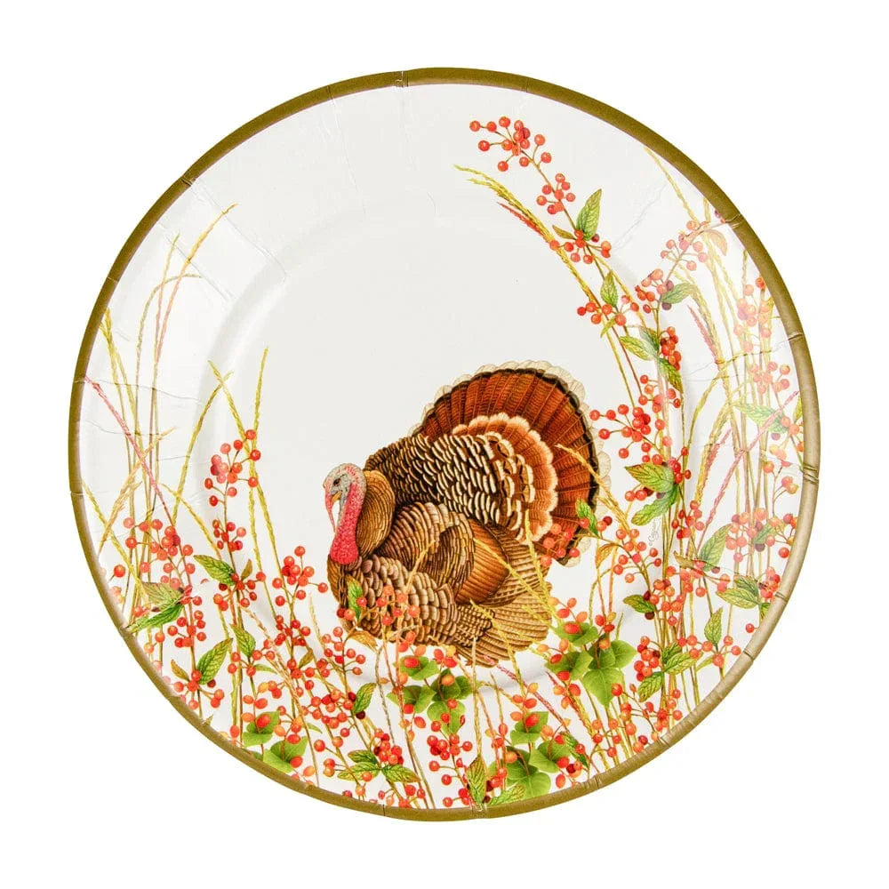 Turkey And Berries Paper Salad & Dessert Plates - 8 Per Package - Marcel’s Culinary Experience