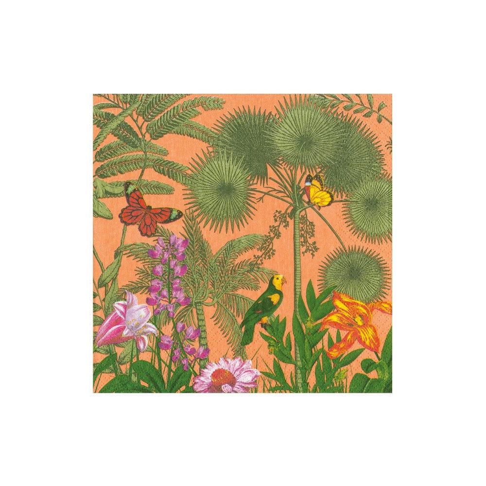 Caspari Paradise Garden Melon Cocktail Napkins - 20 Pack