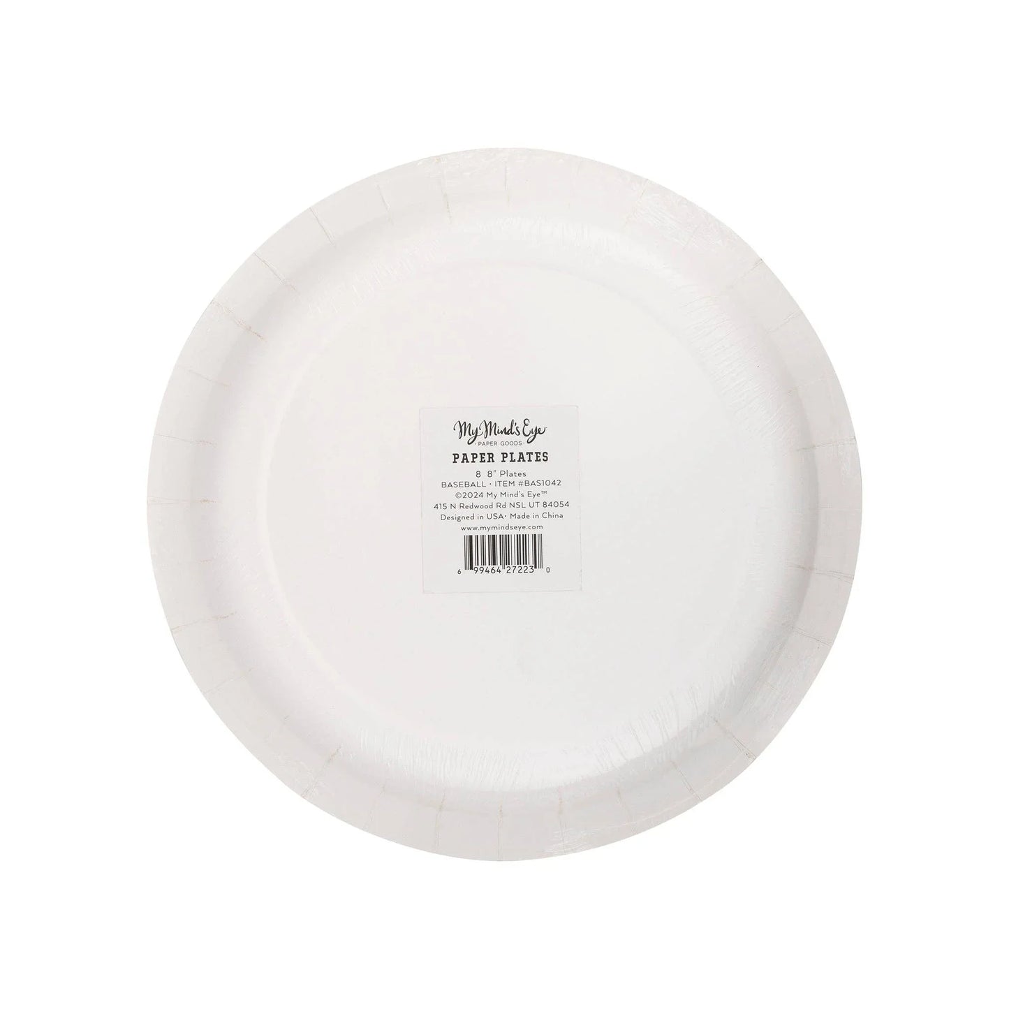 Baseball Paper Plate - Marcel’s Culinary Experience