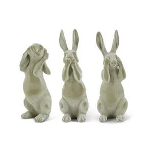 Short Green Velvet Resin Bunnies - Marcel’s Culinary Experience