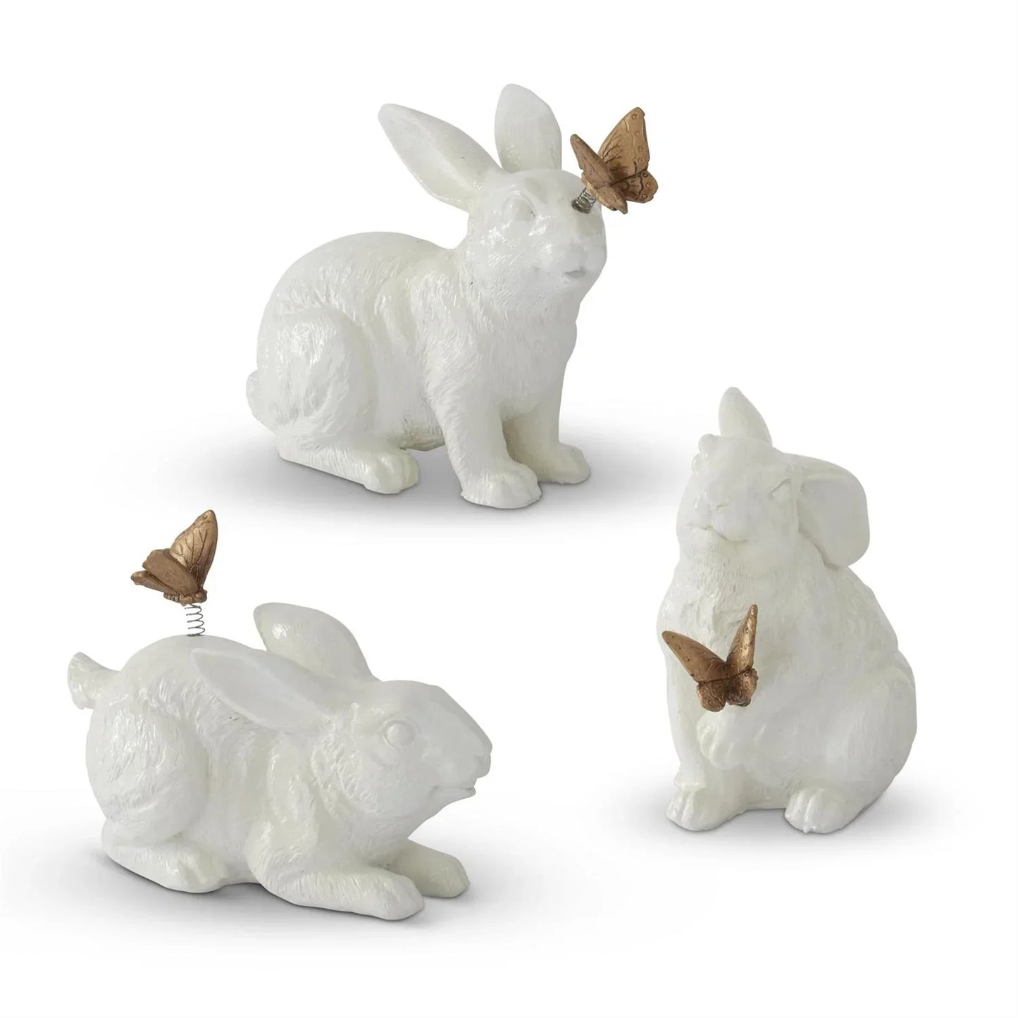 Glossy White Resin Garden Rabbit - Marcel’s Culinary Experience