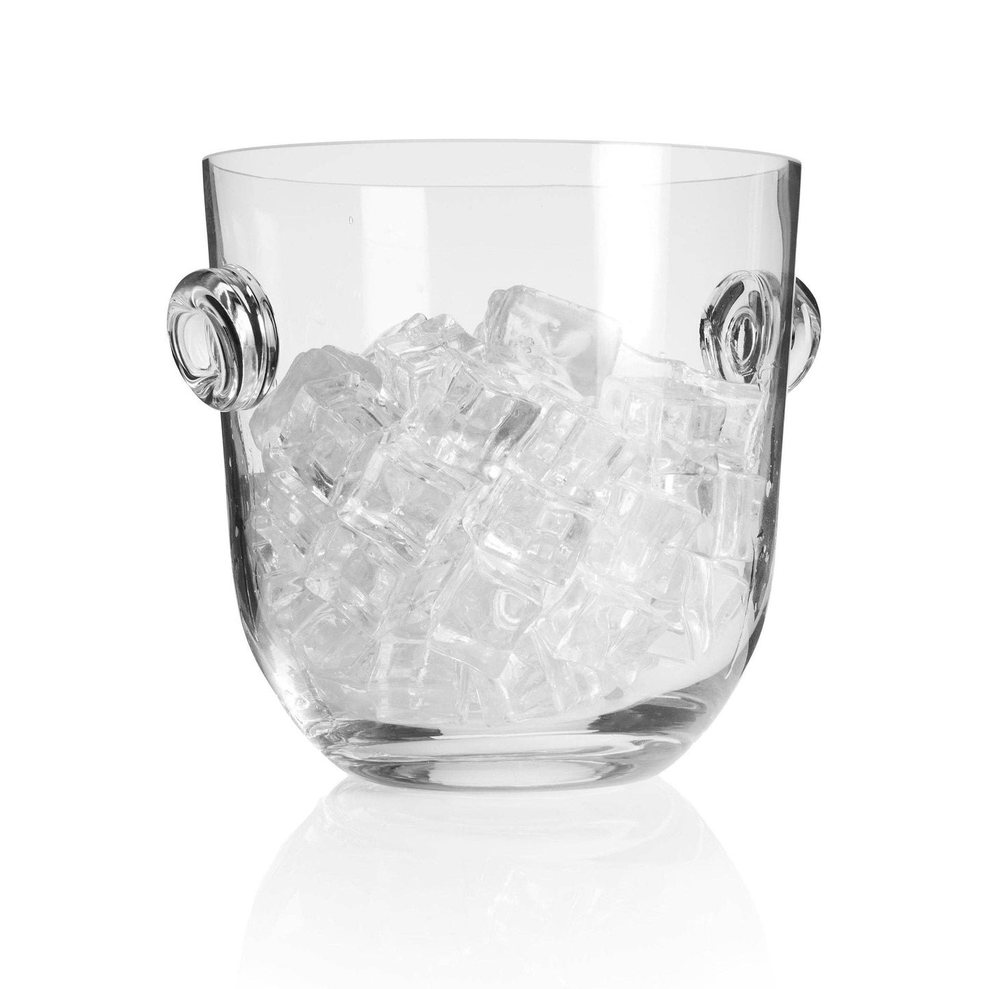 Braga Crystal Ice Bucket with Lid - Handmade Unleaded Crystal