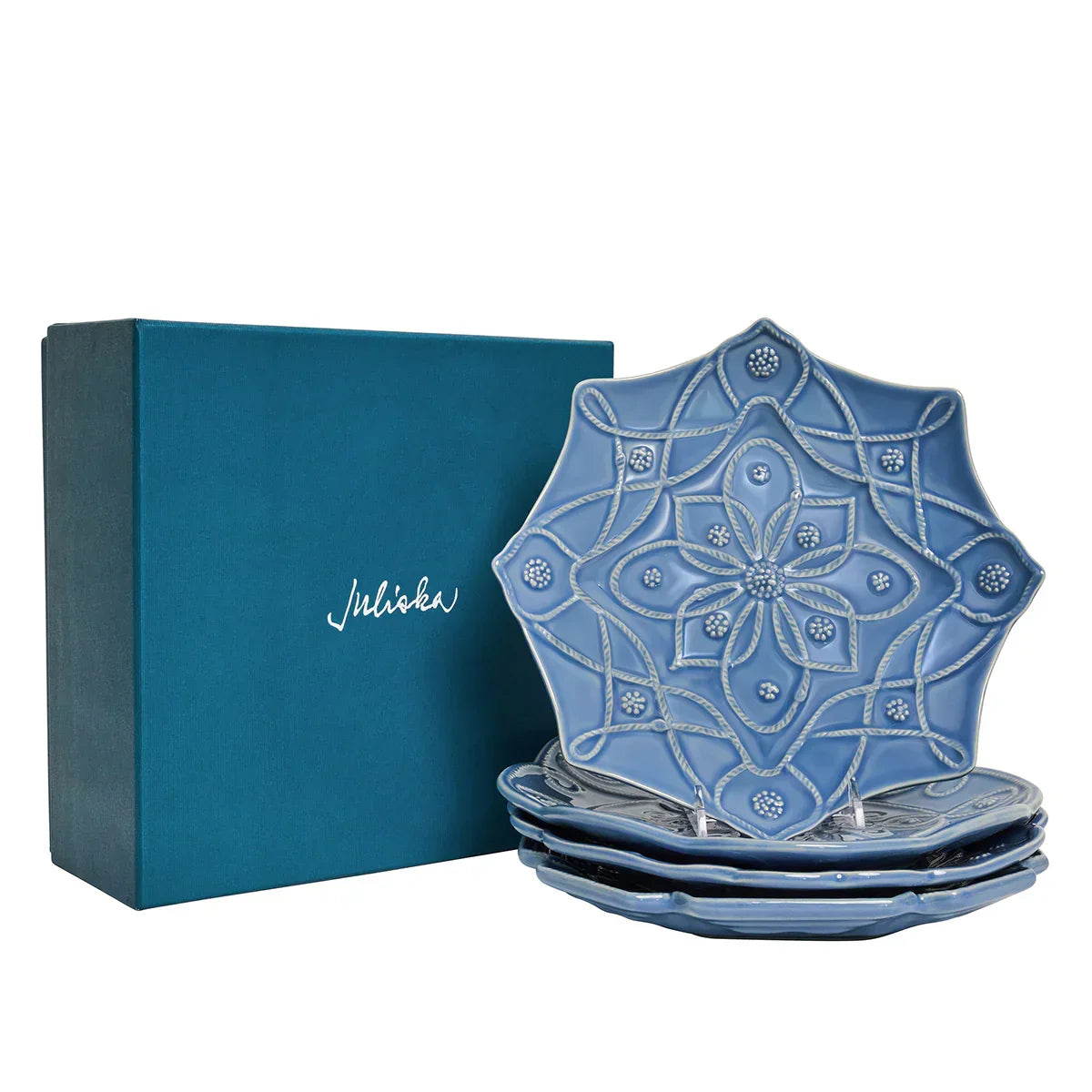 Juliska Jardins du Monde Dessert/Salad Plates Chambray - Set of 4