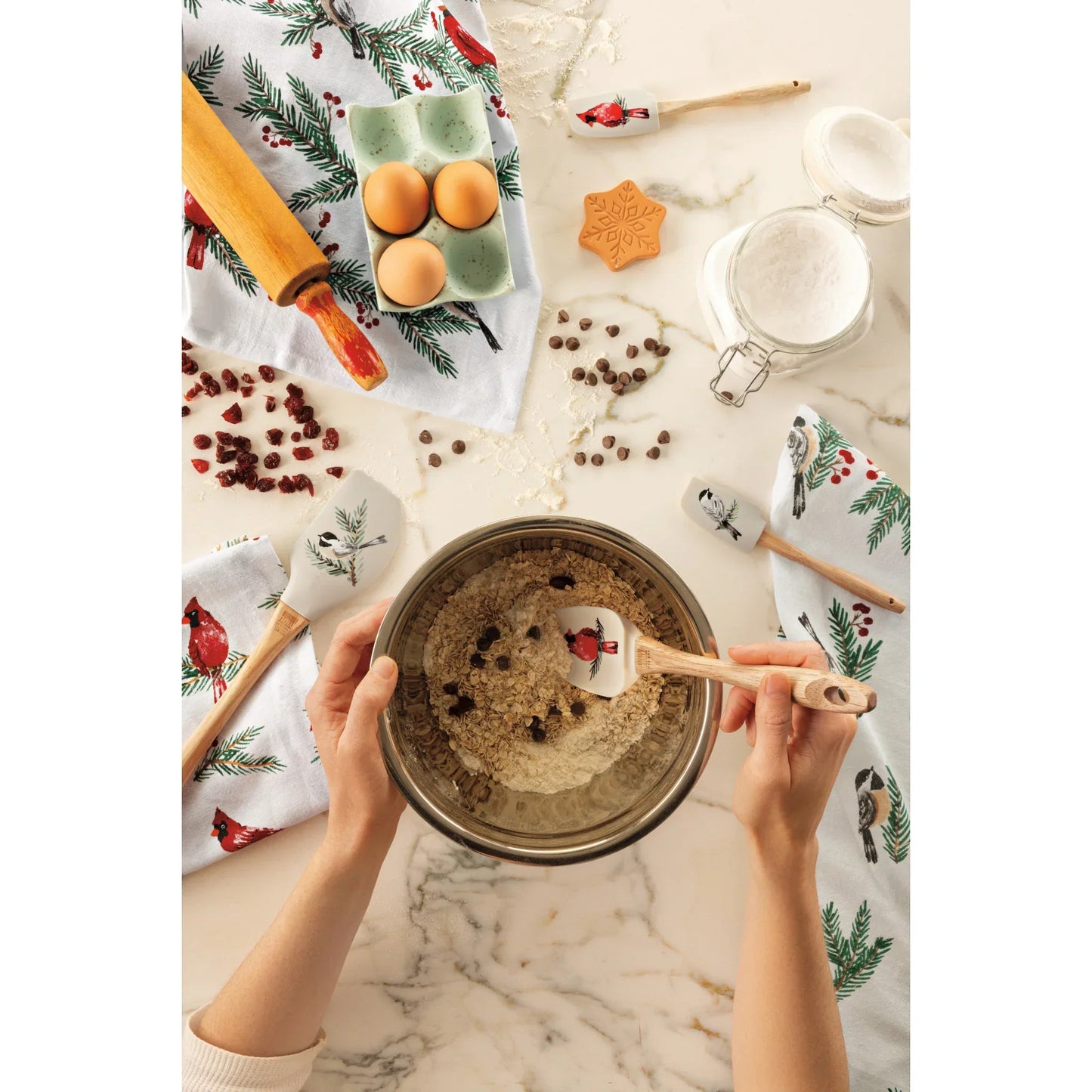 Birds & Boughs Christmas Mini Silicone Spatulas Set of 2 - Marcel’s Culinary Experience