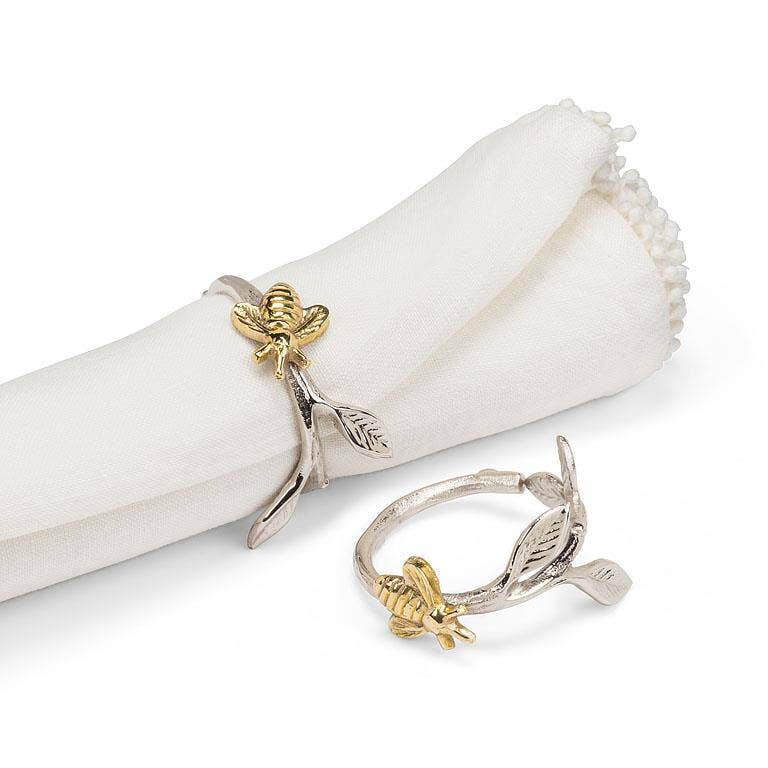 Bee on Branch Napkin Ring-2"D