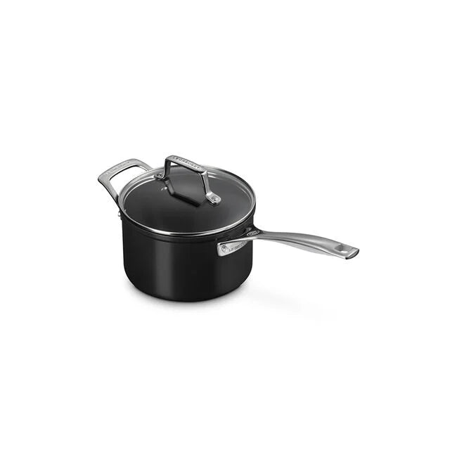 Le Creuset Essential Non-stick Ceramic Saucepan with Glass Lid - 3 Qt.