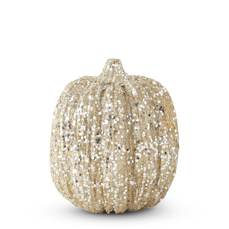 Champagne Glitter & Sequin Pumpkin 6" - Marcel’s Culinary Experience