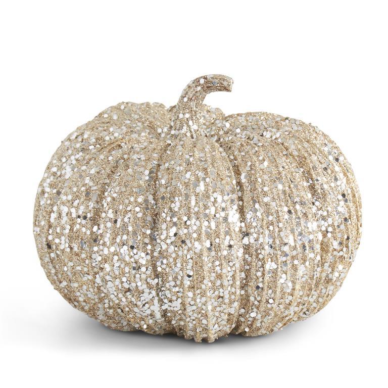 Champagne Glitter & Sequin Pumpkin 8" - Marcel’s Culinary Experience