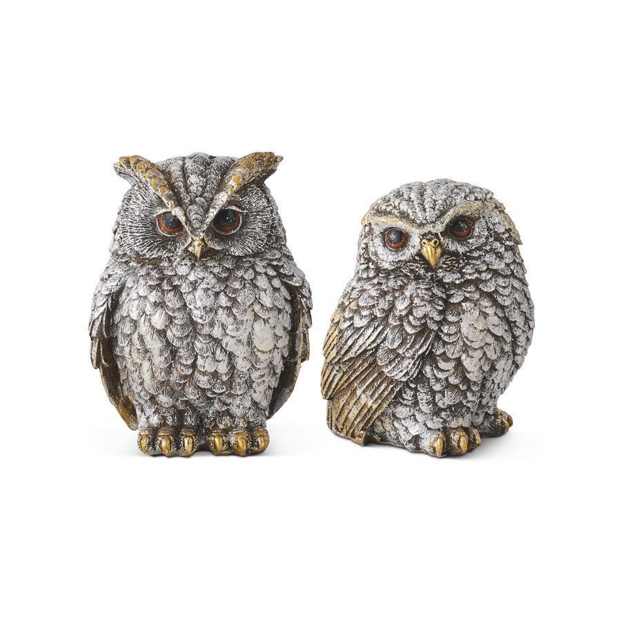 Assorted Silver and Gold Metallic Resin Owls - Marcel’s Culinary Experience