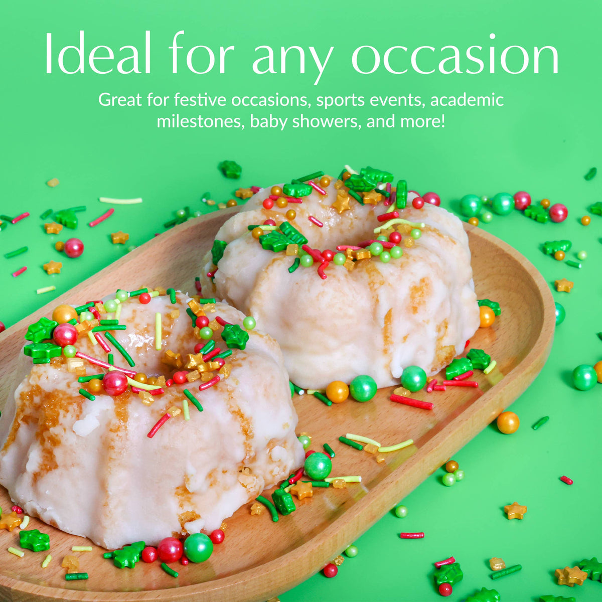Sprinklemania Holiday Mix 2 Sprinkles, 3.5 oz Cube