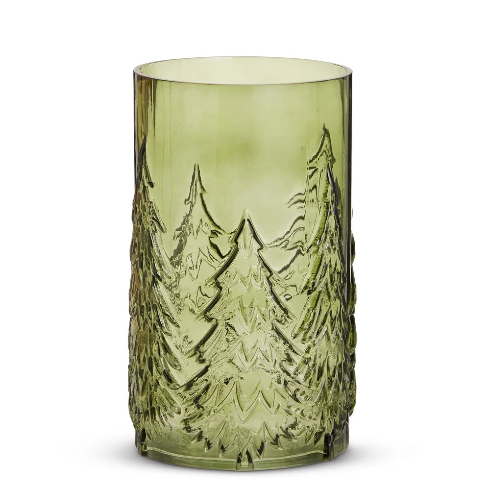 Raz Imports Green Tree Container 10.5"
