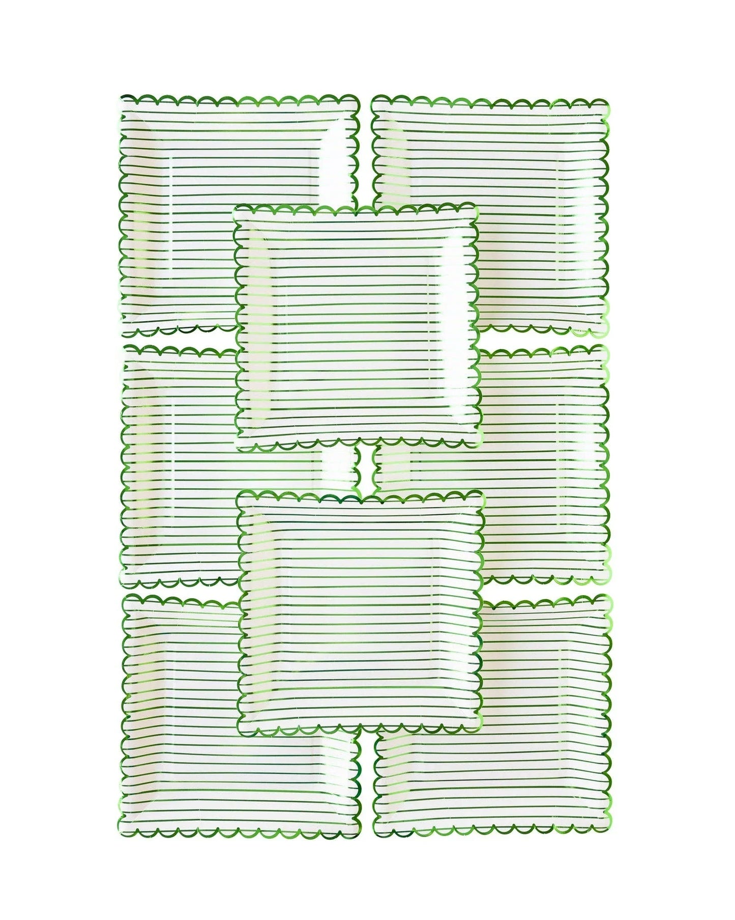 Green Striped Paper Plate - Marcel’s Culinary Experience