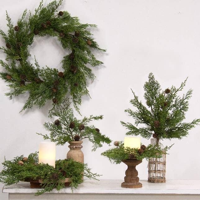 Western Cedar & Pinecone Bush, 19" - Marcel’s Culinary Experience