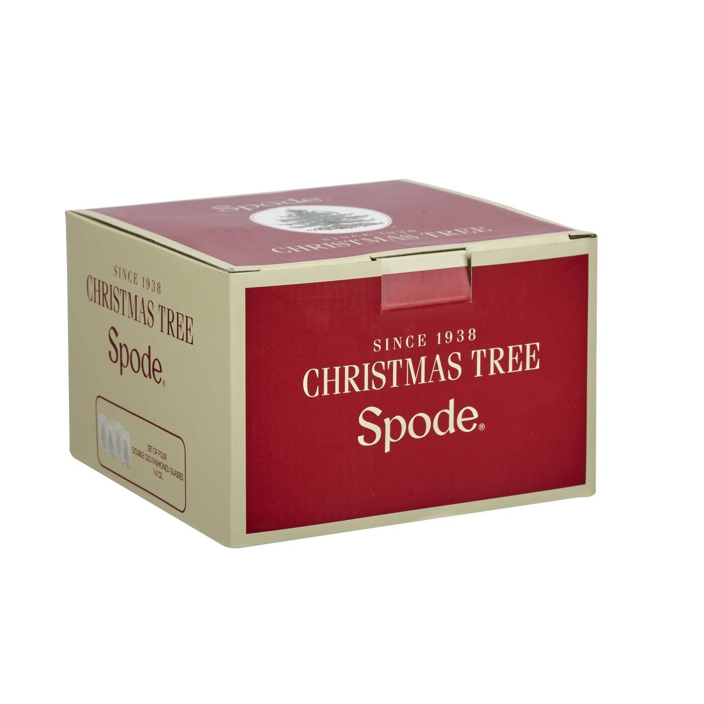 Spode Christmas Tree Double Old Fashioned Glasses - Set of 4