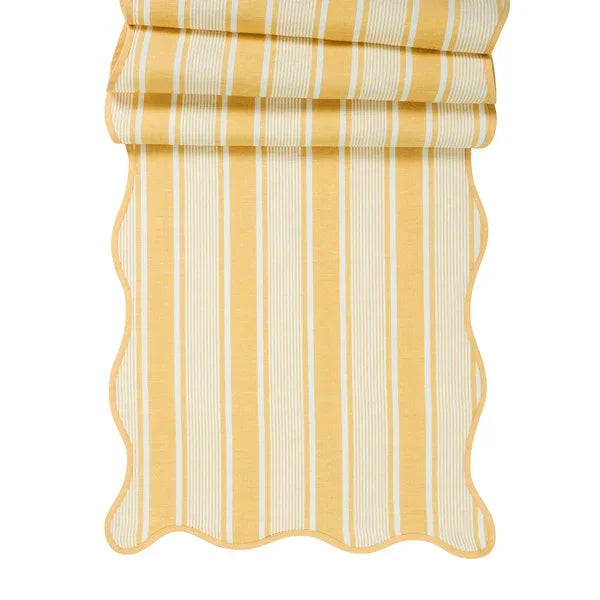 Juliska Cabana Stripe 18" x 90" Table Runner - Sunshine - Marcel’s Culinary Experience