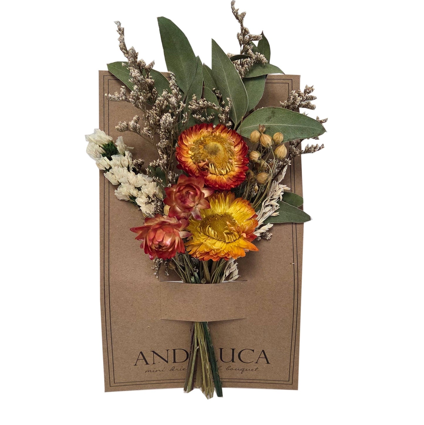 Golden Strawflower Lively Mini Bouquet #236