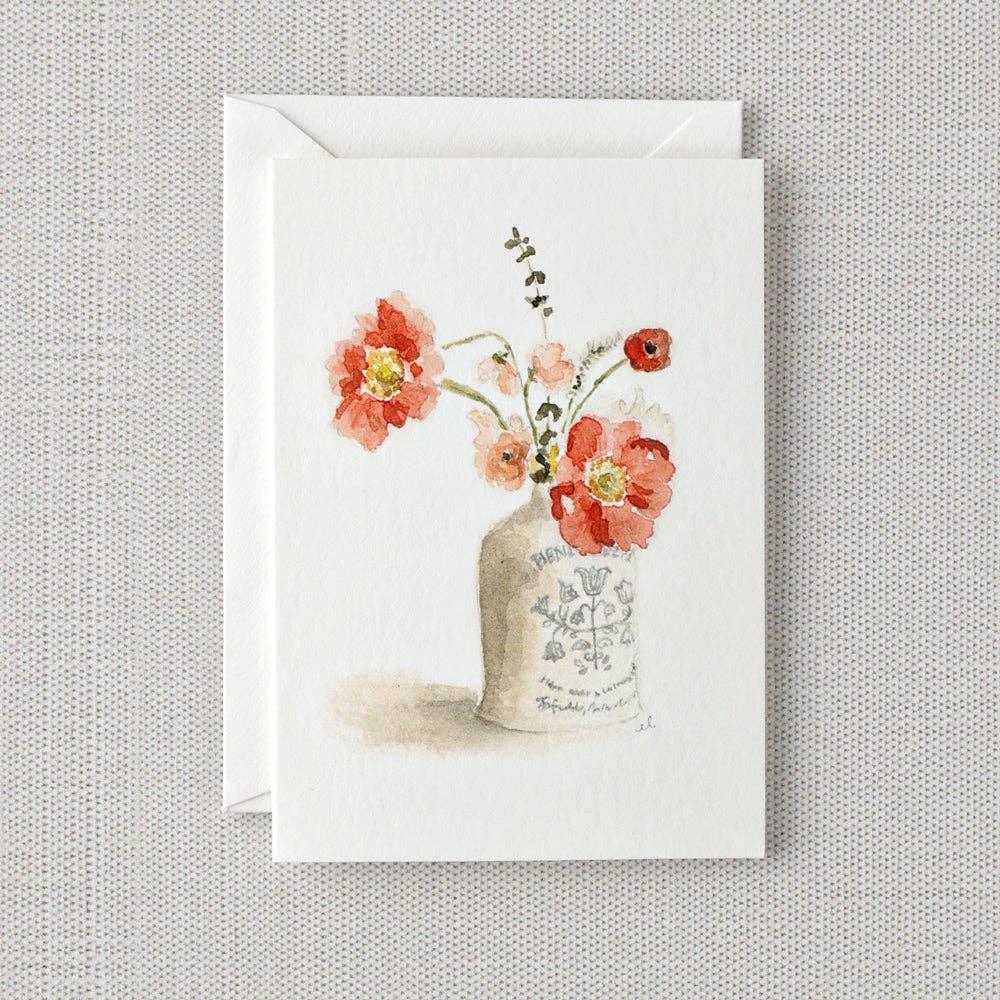 Vintage bouquet mini notecard - Marcel’s Culinary Experience