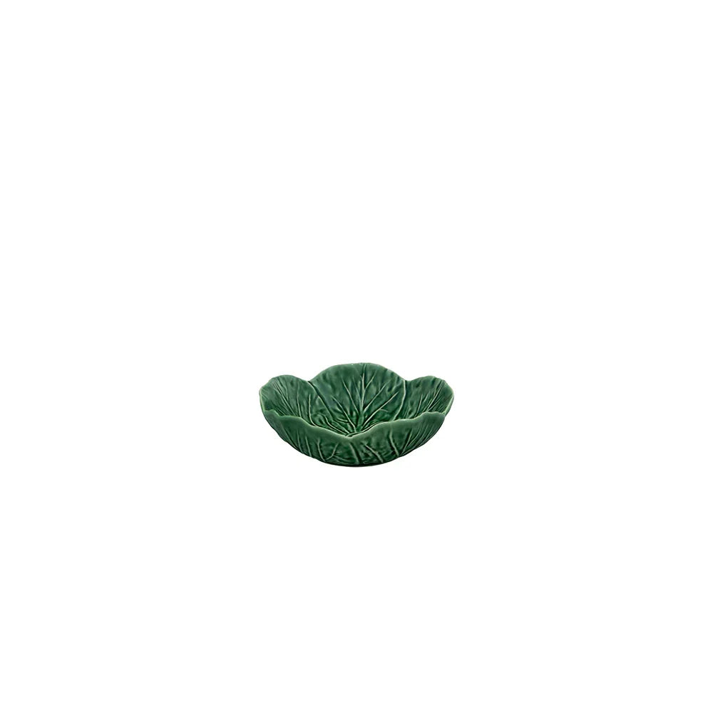 Bordallo Pinheiro Cabbage Medium Bowl - Green Earthenware Serving Bowl