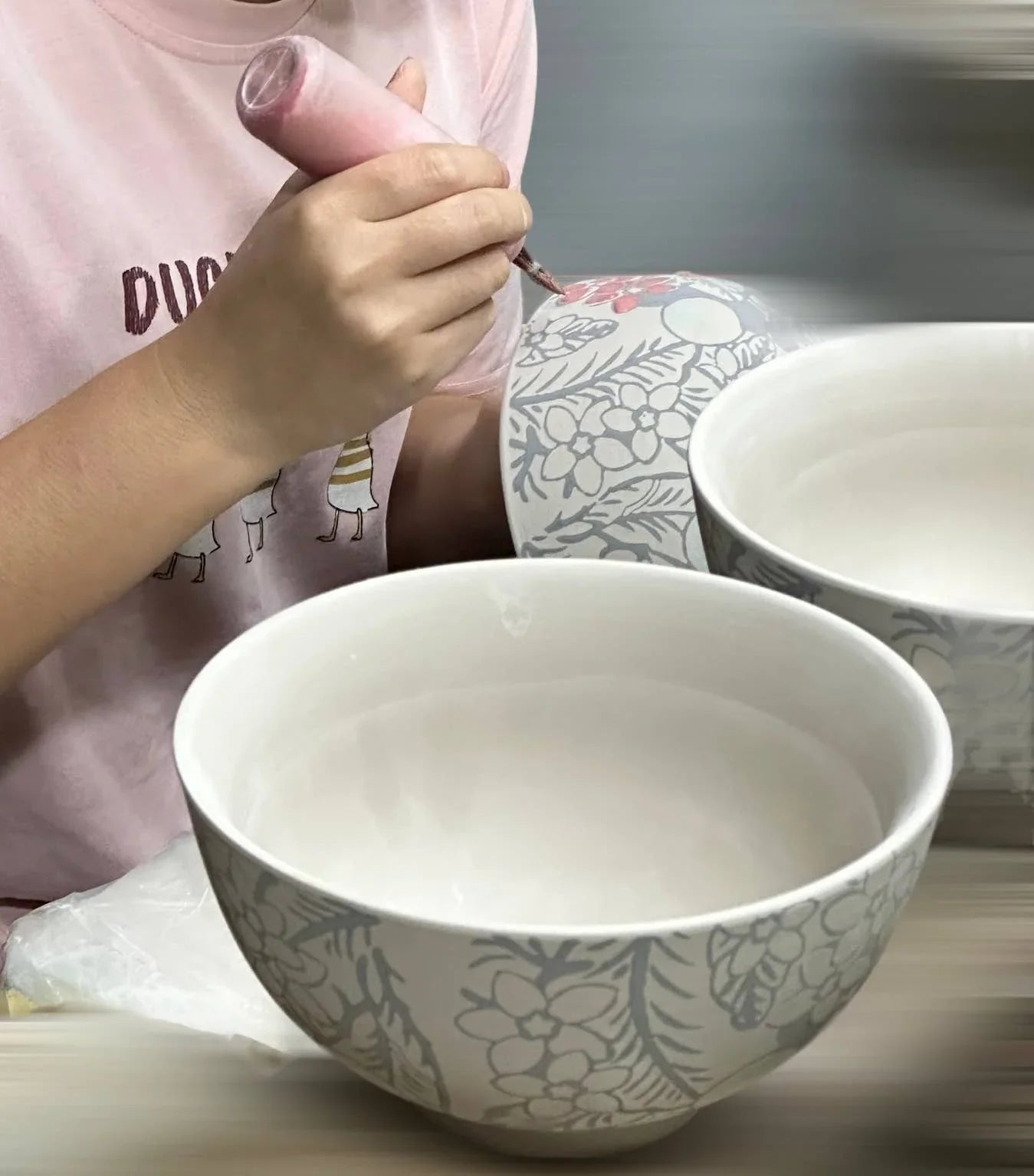 Ella Hand Painted Storage Bowls with Airtight Lids Set of 3
