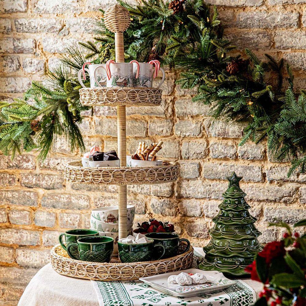 Juliska Berry & Thread Christmas Tree Cookie Jar with Lid - Basil - Marcel’s Culinary Experience