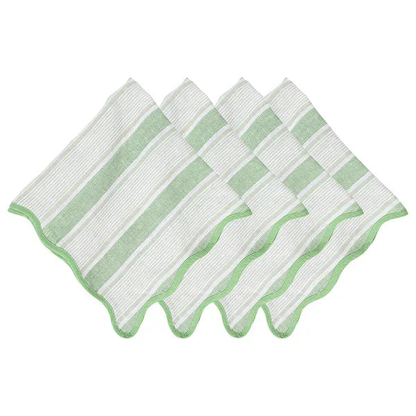 Juliska Cabana Stripe Napkin Set/4 - Seagrass - Marcel’s Culinary Experience