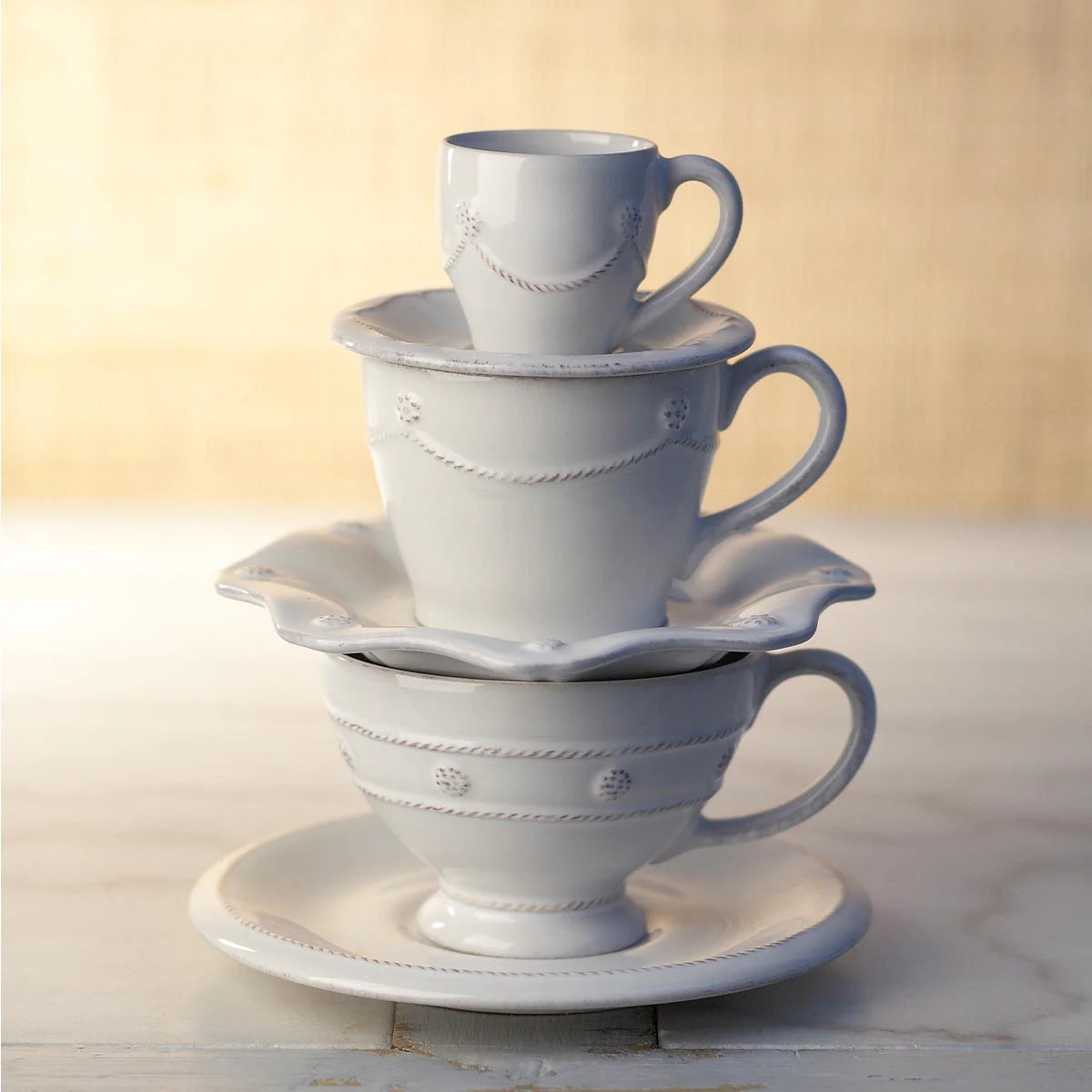 Juliska Berry & Thread Scalloped Saucer - Whitewash