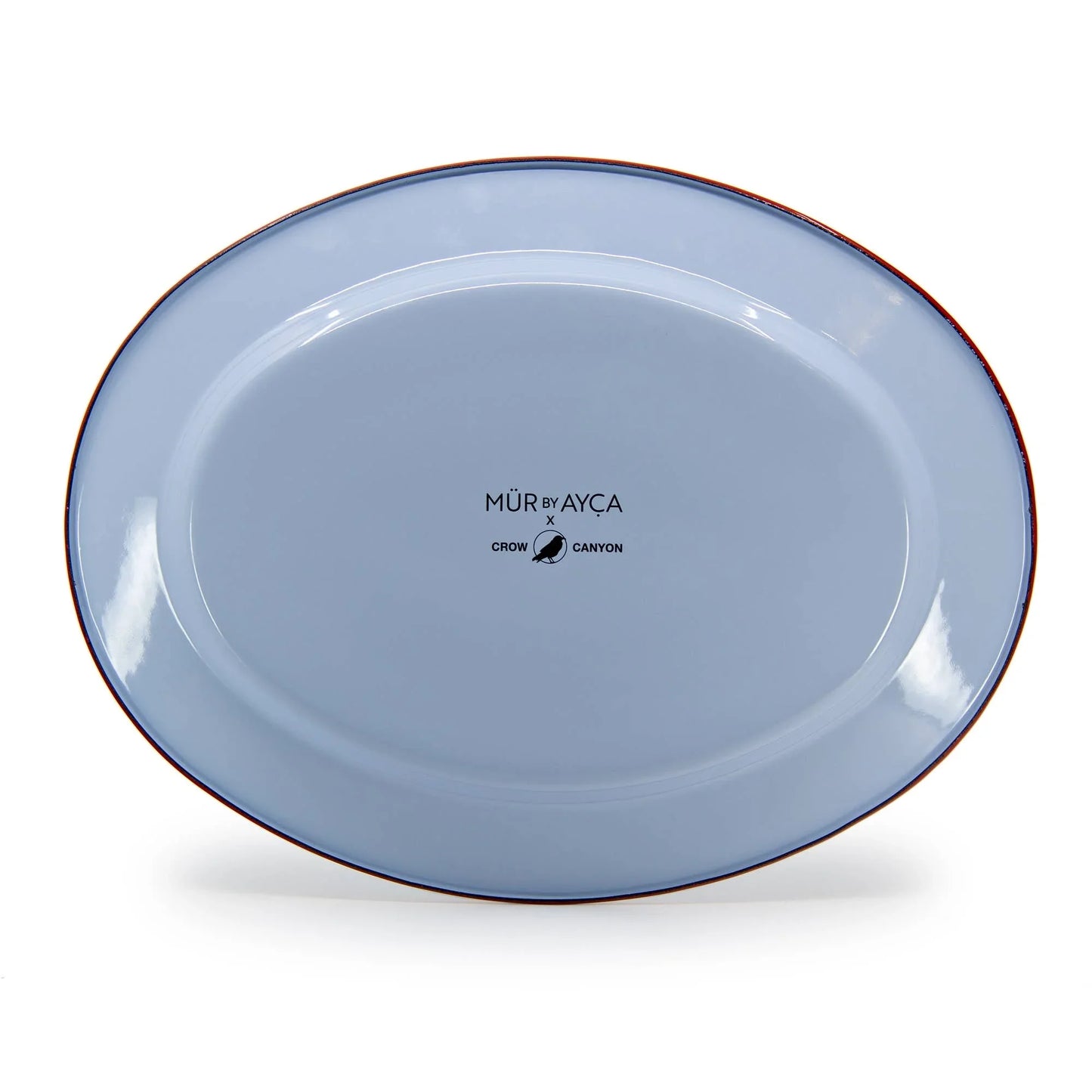 Mur by Ayca x CCH Anchovies Small 14 in Oval Tray, Red Rim