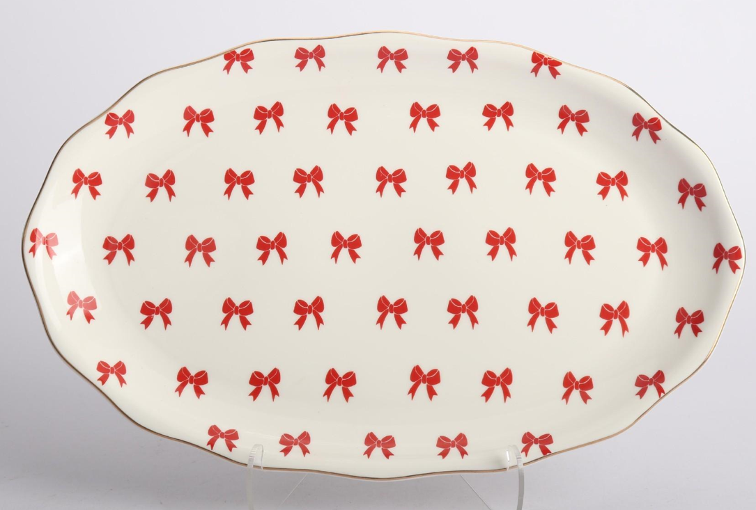 Jolly Red Bow Platter