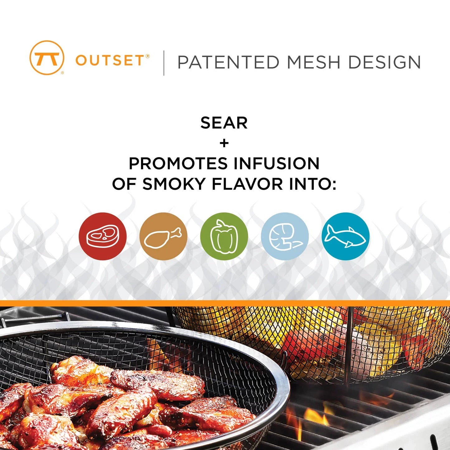 Chef's Jumbo Outdoor Grill Basket,12" x 23.5" x 4.25" - Marcel’s Culinary Experience