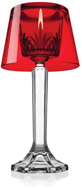Dublin Red Shade Candle Lamp