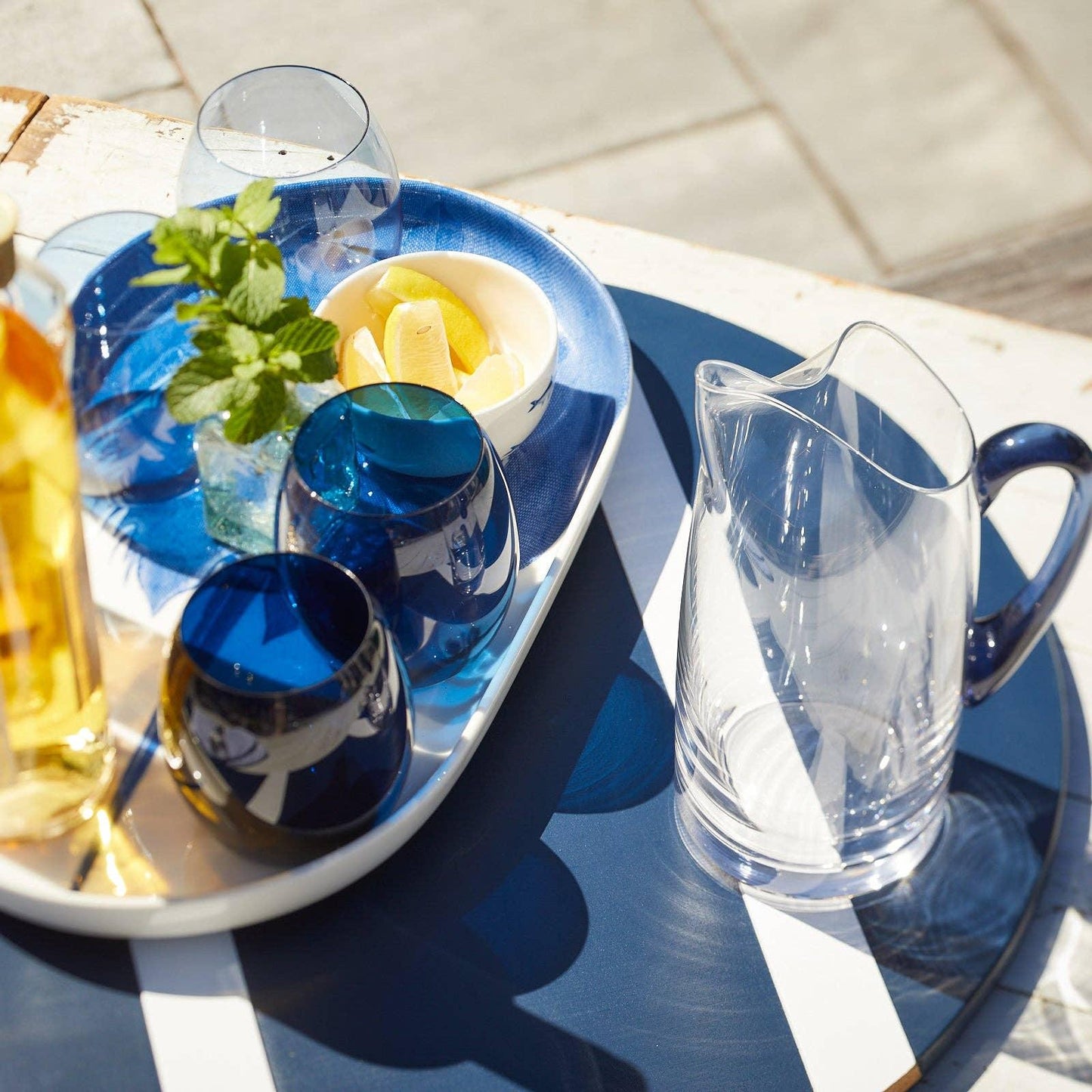 Caskata Les Nuages Blue Handle Small Pitcher