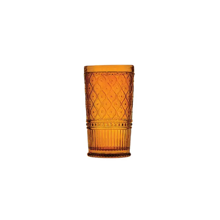Claro Amber Highball Glasses, Set of 4 - Autumn- Vintage