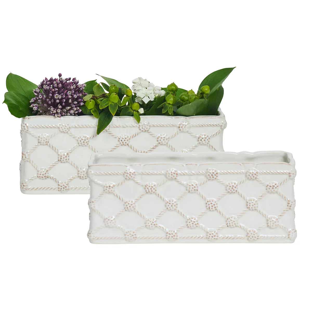Juliska Berry & Thread Petite Parterre 8" Garden Planter Set, Whitewash