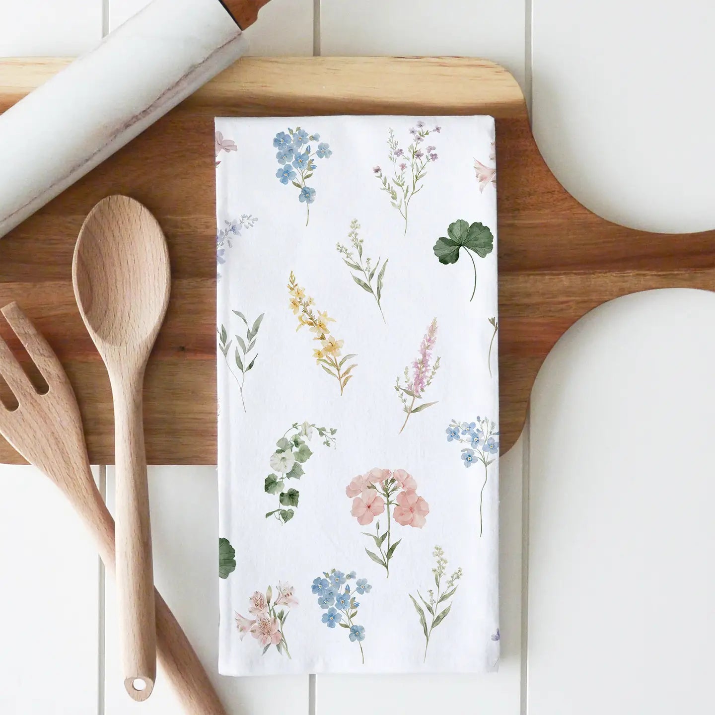 Wildflowers Tea Towel - Stonewashed Cotton