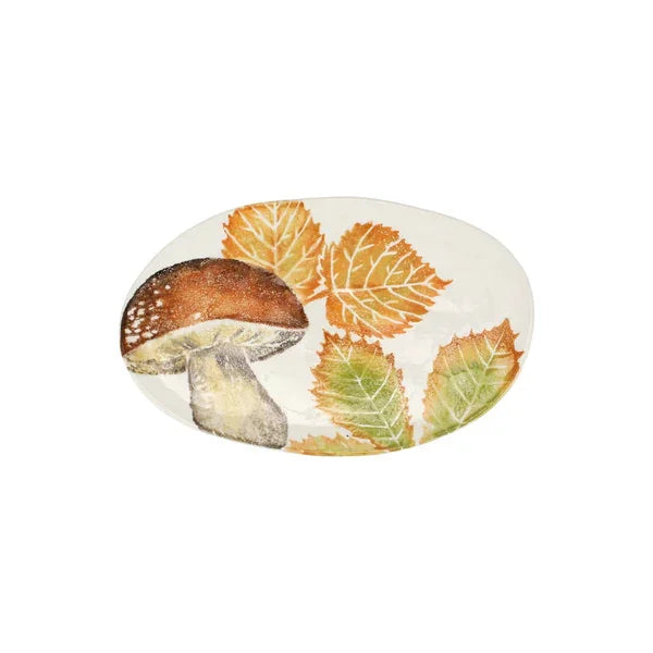 Vietri Autunno Mushroom Small Oval Platter - Marcel’s Culinary Experience