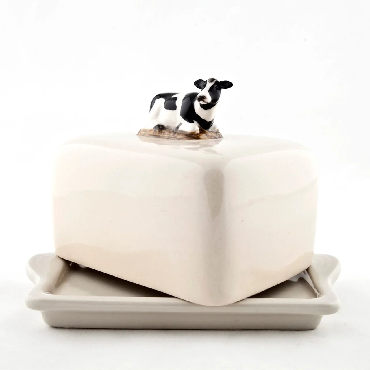 Quail Ceramics Friesian Cow Butter Dish - Marcel’s Culinary Experience