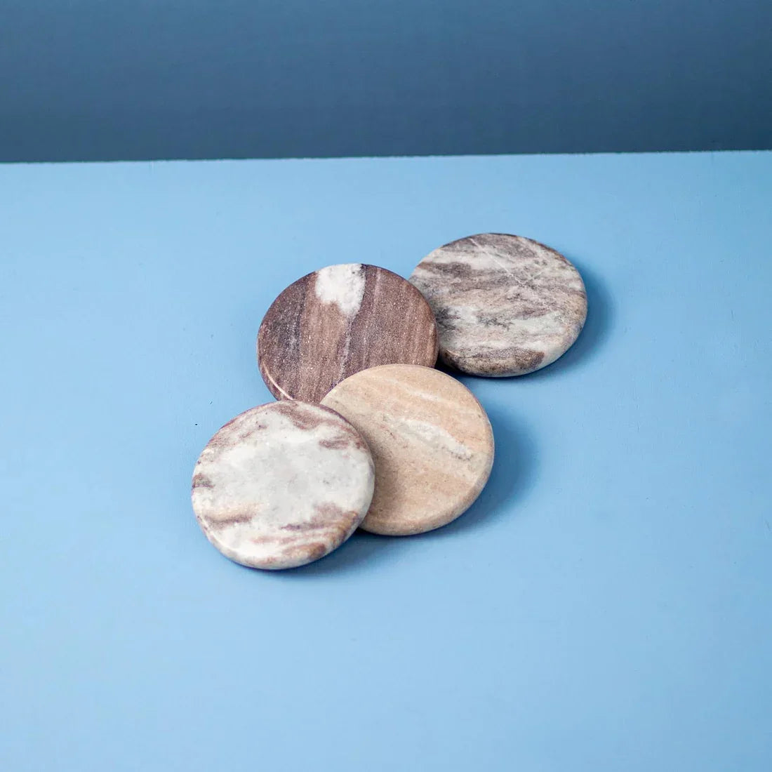 Waterfall Marble Round Coasters Set of 4 - Marcel’s Culinary Experience